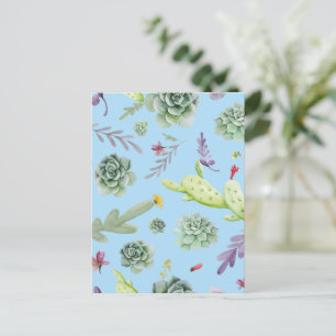 Cactus Pattern 10 Postcard