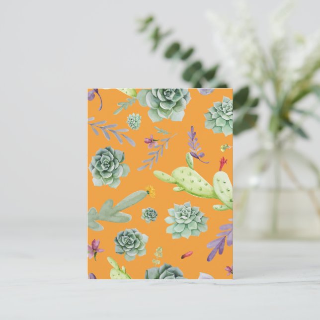 Cactus Pattern 11 Postcard (Standing Front)