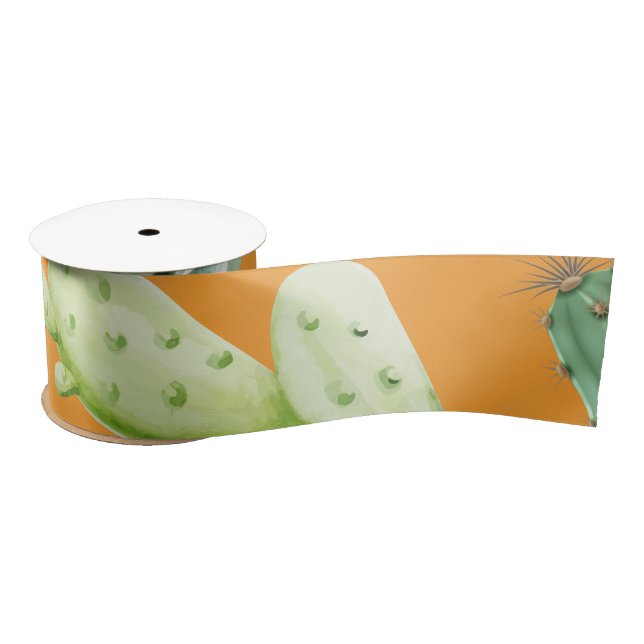 Cactus Pattern 11 Satin Ribbon (Spool)