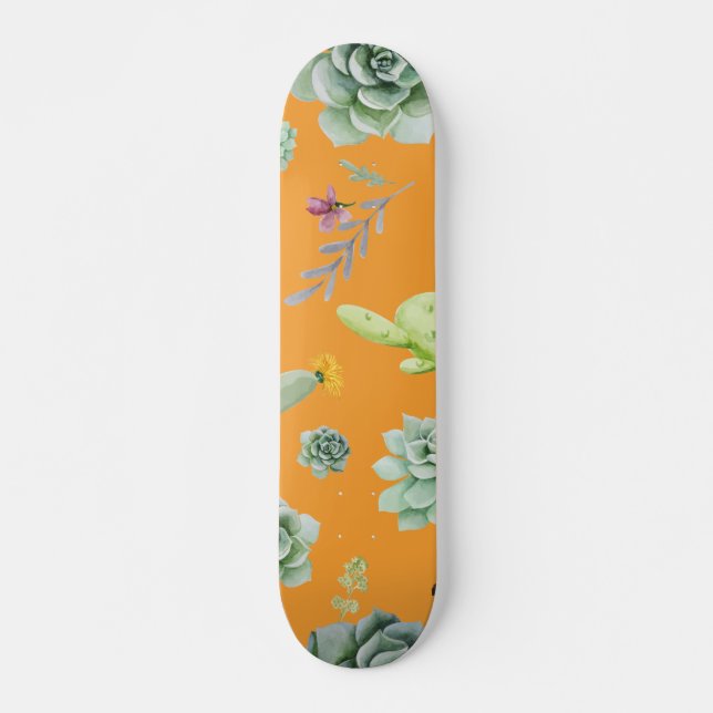 Cactus Pattern 11 Skateboard (Front)