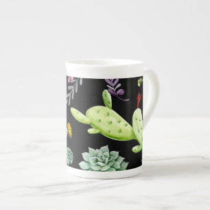 Cactus Pattern 2 Bone China Mug