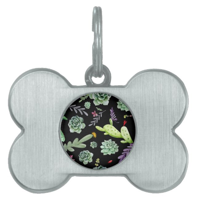 Cactus Pattern 2 Pet ID Tag (Front)