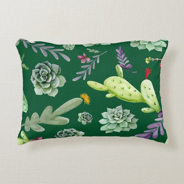 Cactus Pattern 3 Decorative Cushion (Front)