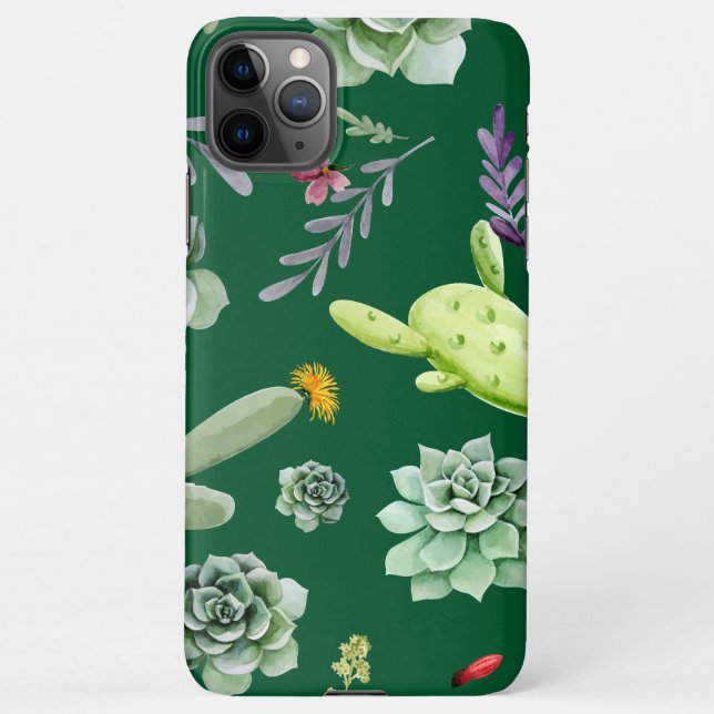 Cactus Pattern 3 iPhone Case (Back)