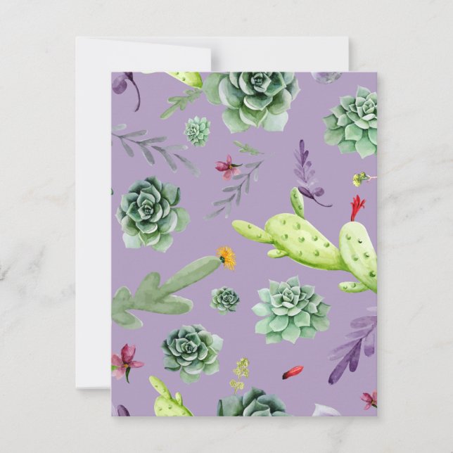 Cactus Pattern 7 Card (Front)