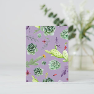 Cactus Pattern 7 Holiday Postcard