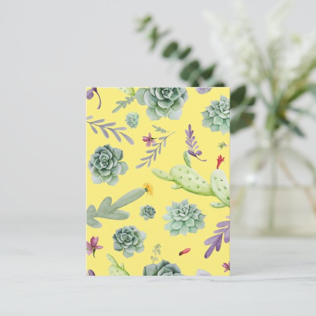 Cactus Pattern 9 Postcard (Standing Front)