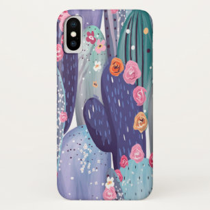 Cactus Pattern Colourful Watercolor iPhone X Case