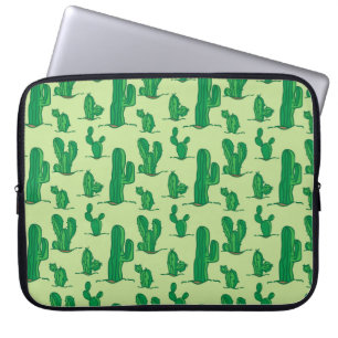 cactus pattern. hand drawing pattern. seamless han laptop sleeve