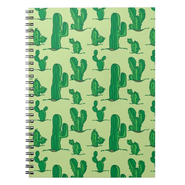 cactus pattern. hand drawing pattern. seamless han notebook (Front)