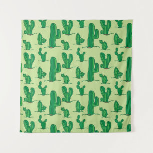 cactus pattern. hand drawing pattern. seamless han tapestry