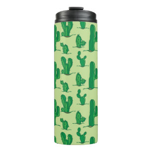 cactus pattern. hand drawing pattern. seamless han thermal tumbler