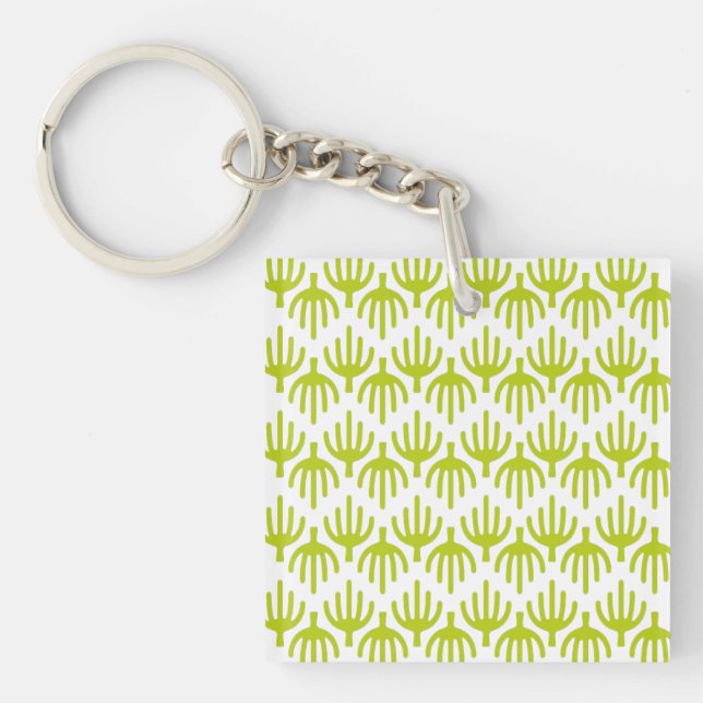 Cactus pattern key ring (Front)
