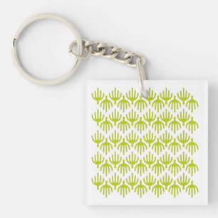 Cactus pattern key ring