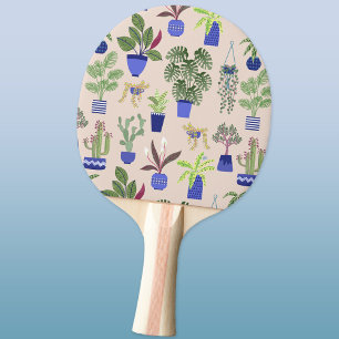 Cactus Pattern Ping Pong Paddle