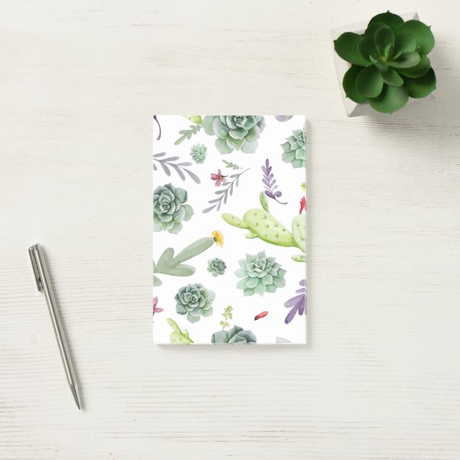 Cactus Pattern Post-it Notes (Office)