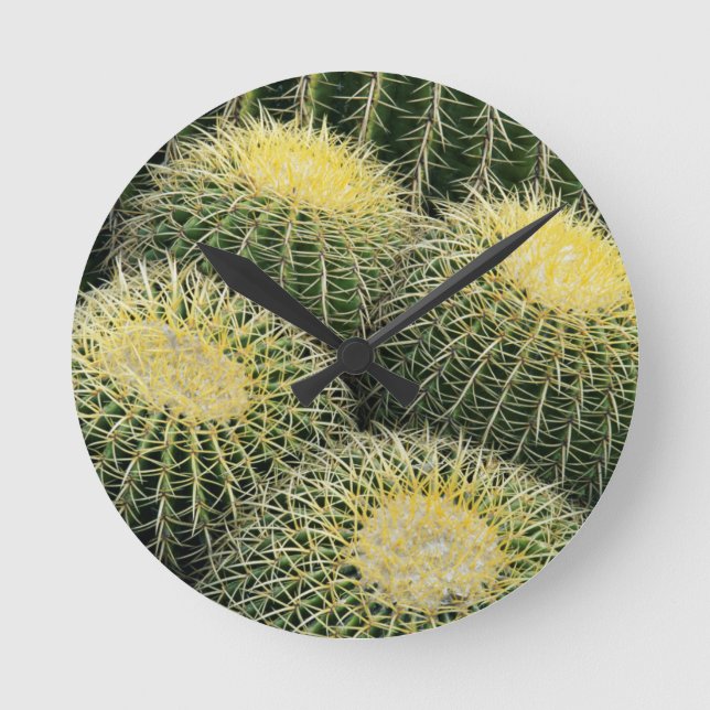 Cactus Pattern Round Clock (Front)