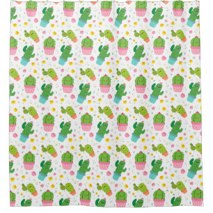 Cactus Pattern Shower Curtain