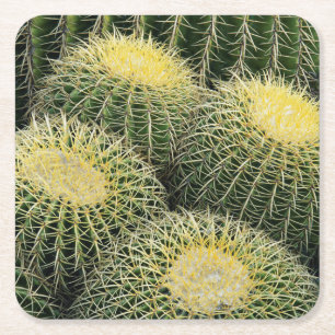 Cactus Pattern Square Paper Coaster