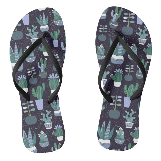 Cactus pattern thongs (Footbed)