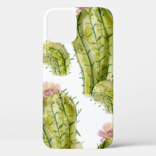 Cactus pattern watercolor iPhone 12 case