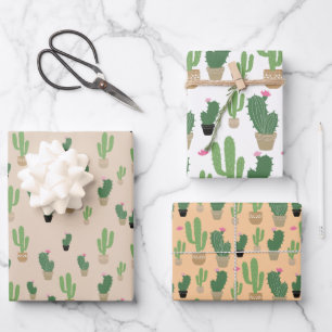Cactus Pattern  Wrapping Paper Sheets