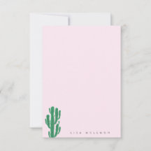 CACTUS Personalised Stationery Note Card