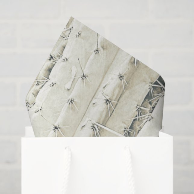 Cactus Photo Art Neutral Chic Modern Desert Tissue Paper (Gift Bag)