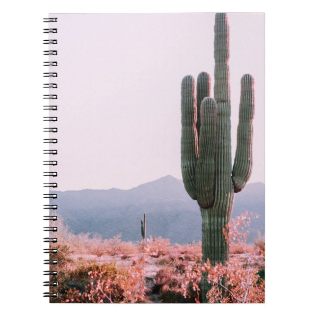 CACTUS PLANT BESIDE ORANGE LEAFED PLANT NOTEBOOK (Front)