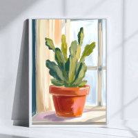 Cactus Plant | Green Botanical Watercolor