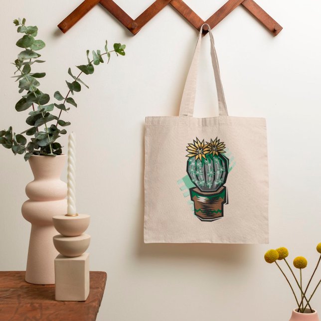 Cactus Plant In A Pot Tote Bag (Creator Uploaded)