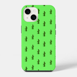 Cactus plant on light green iPhone 14 case