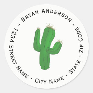 Cactus Plant Return Address Label