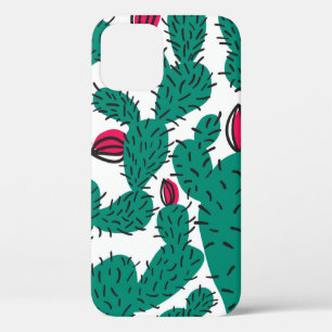 Cactus plant seamless pattern. Abstract hipster de iPhone 12 Case