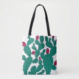 Cactus plant seamless pattern. Abstract hipster de Tote Bag