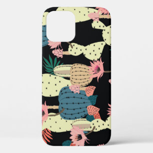 Cactus Plant: Vintage Botanical Pattern iPhone 12 Case