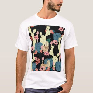 Cactus Plant: Vintage Botanical Pattern T-Shirt