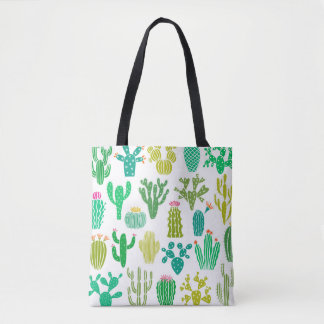 Cactus plant: vintage floral set. tote bag