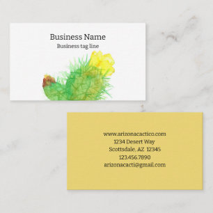 Cactus Plant Yellow Flower Desert Business Card