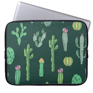 Cactus Plants: Vintage Seamless Background Laptop Sleeve
