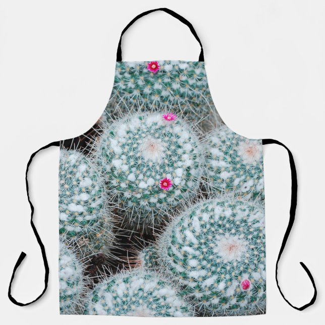 Cactus Plants with Tiny Pink Flowers Apron (Front)
