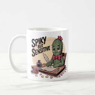 Cactus Poet Spiky But Sensitive Funny Coffee Mug