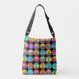 Cactus pop art succulent plants garden gardening crossbody bag