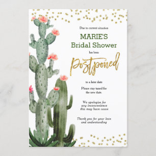 Cactus Postponed Announcement Invitation