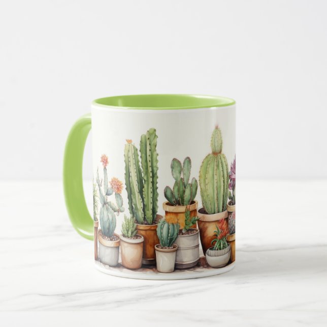 Cactus Pots mug (Front Left)