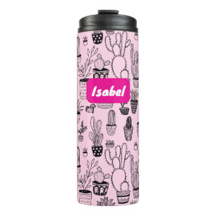 Cactus Potted Plants Cute Pattern CUSTOM Gift Thermal Tumbler