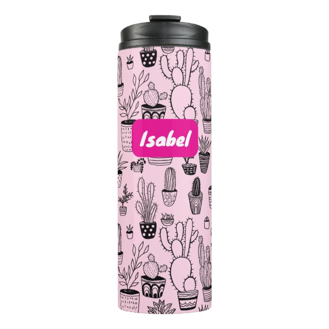 Cactus Potted Plants Cute Pattern CUSTOM Gift Thermal Tumbler (Front)