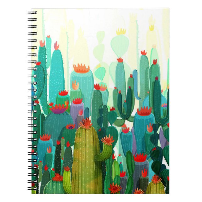 Cactus Print | A Lot Of Cactus Notebook (Front)
