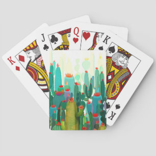 Cactus Print A Lot Of Cactus Playing Cards