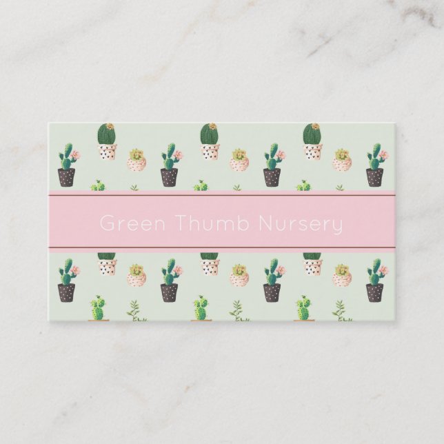 Cactus Print Business Card (Front)